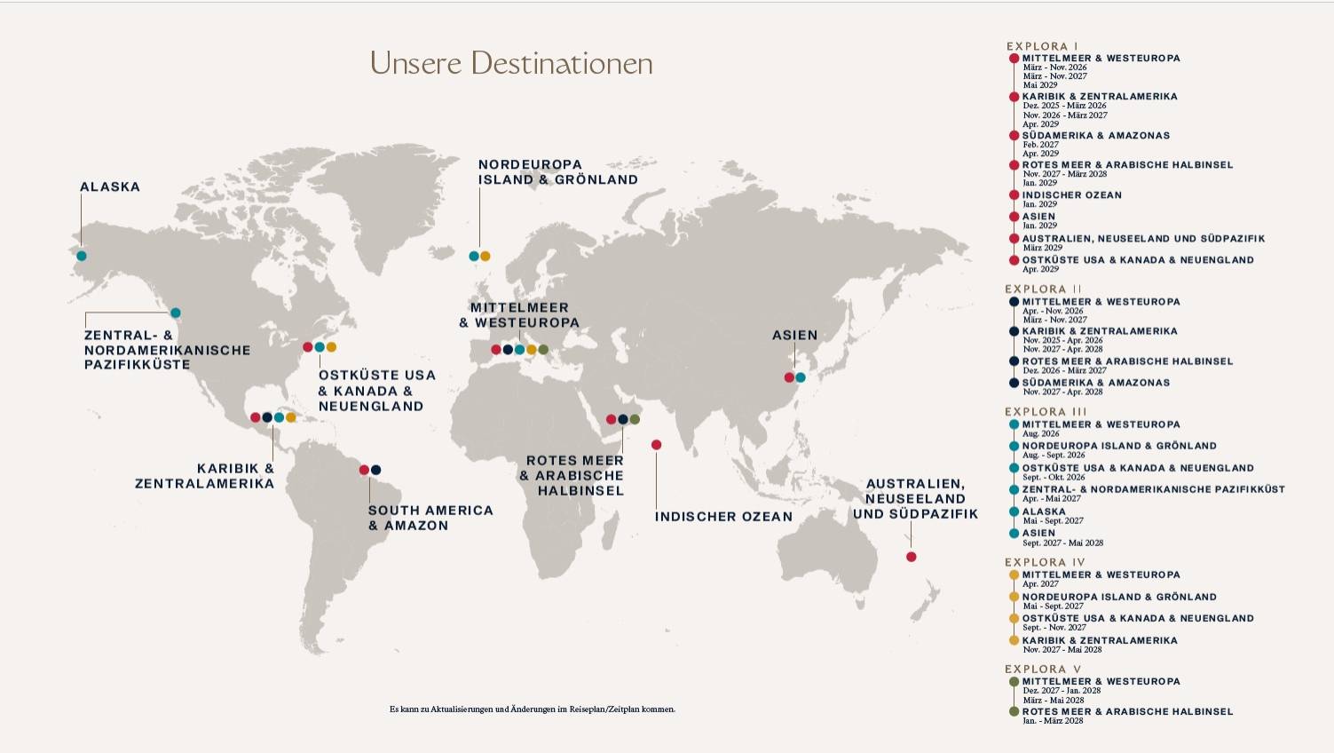Route Weltreise 2029
