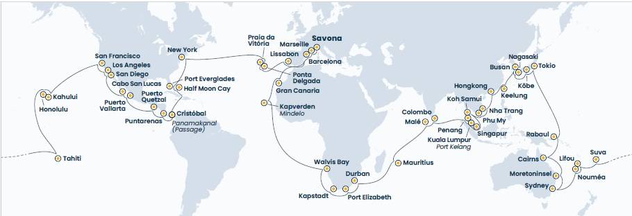 Route Weltreise 2027