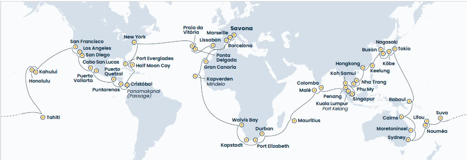Route Weltreise 2027
