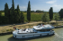 original  c Holger Leue - boat in front of landscape - Canal du Midi FR